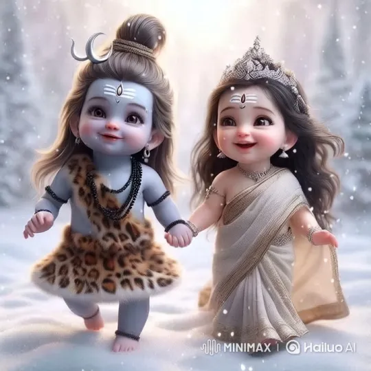 Children in Costumes Walk Through Winter Wonderland – AI Generated Video | Hailuo AI