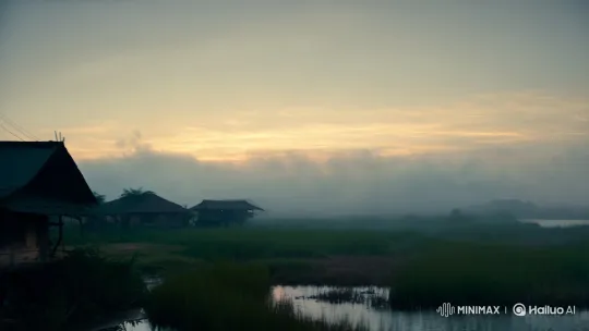 Vietnamese Swamp at Dusk: A Mysterious Melancholy – AI Generated Video | Hailuo AI