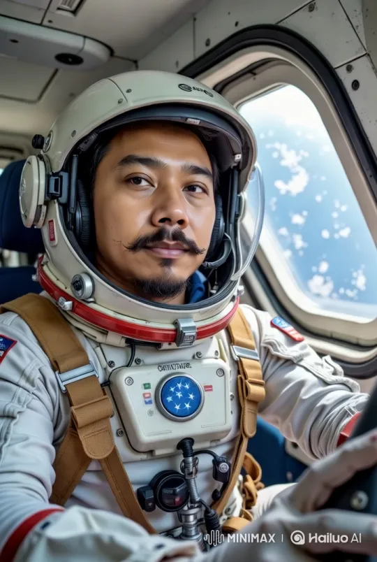Astronaut Connects with Viewers in High-Aesthetic Space Mission Video – AI Generated Video | Hailuo AI