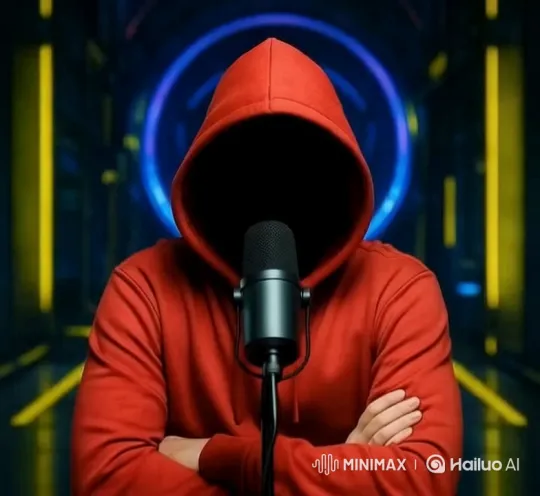 Mysterious Speaker in Futuristic Studio – AI Generated Video | Hailuo AI