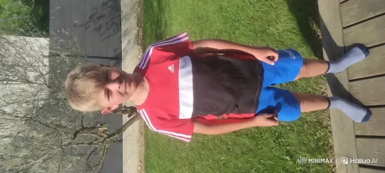 Boy Mimics Superman Flight with Dramatic Arm Flex – AI Generated Video | Hailuo AI