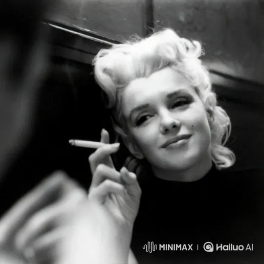 Elegant Woman Smoking in Moody Room – AI Generated Video | Hailuo AI