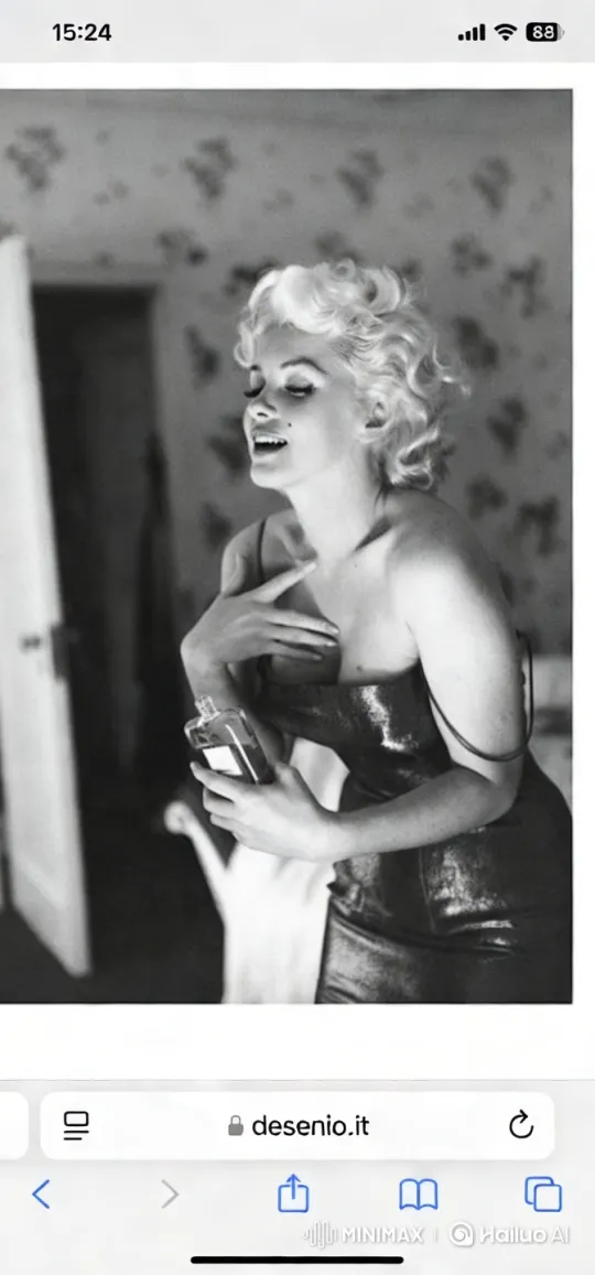 Elegant Woman Showcases Perfume in Vintage Setting – AI Generated Video | Hailuo AI