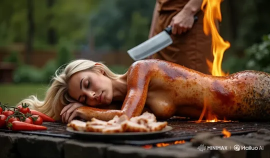Aesthetic Video of Woman Covered in Spices on Grill – AI Generated Video | Hailuo AI