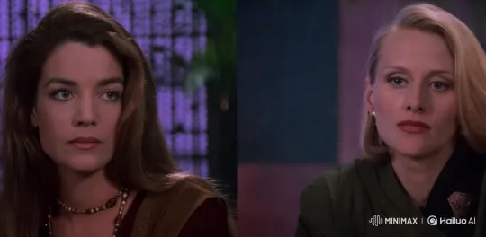 Babylon 5: Claudia Christian & Andrea Thompson Kiss – AI Generated Video | Hailuo AI