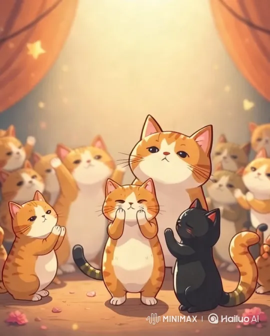 Cats in Prayerful Dance with Elegant Aesthetic – AI Generated Video | Hailuo AI