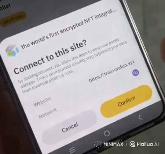 User Prepares to Confirm Encrypted NFT Integration – AI Generated Video | Hailuo AI