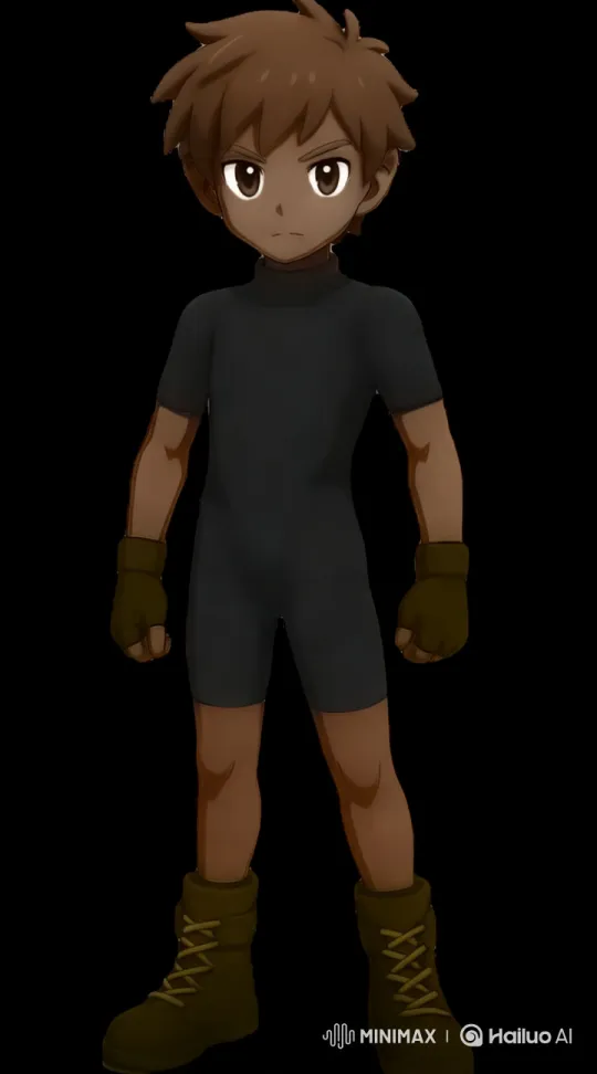 Young Boy in Black Bodysuit Meditates with Poise – AI Generated Video | Hailuo AI