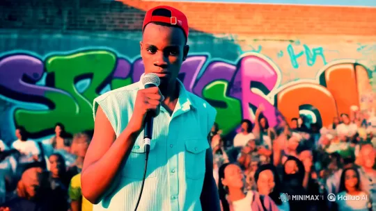 Young DJ Captivates Urban Crowd with Energetic Performance – AI Generated Video | Hailuo AI