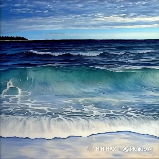 Peaceful Live2D Beach Scene with Gentle Waves – AI Generated Video | Hailuo AI