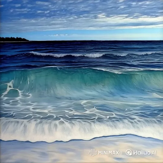 Tranquil Beach Waves in Live2D Animation – AI Generated Video | Hailuo AI