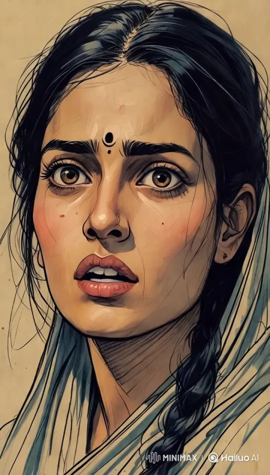Artistic Video Showcases Intense Face-Sketch Interplay – AI Generated Video | Hailuo AI