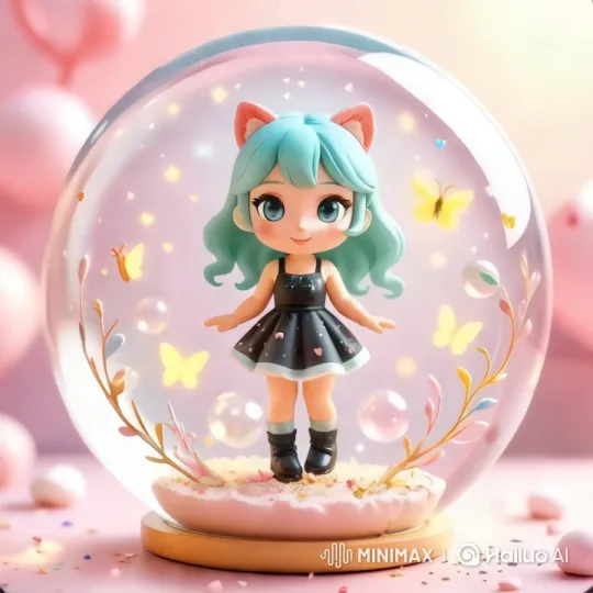 Enchanted Crystal Ball with Miya Guo's Charming Figure – AI Generated Video | Hailuo AI
