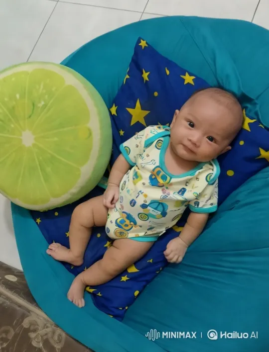 Baby Dancing Joyfully on Vibrant Beanbag – AI Generated Video | Hailuo AI