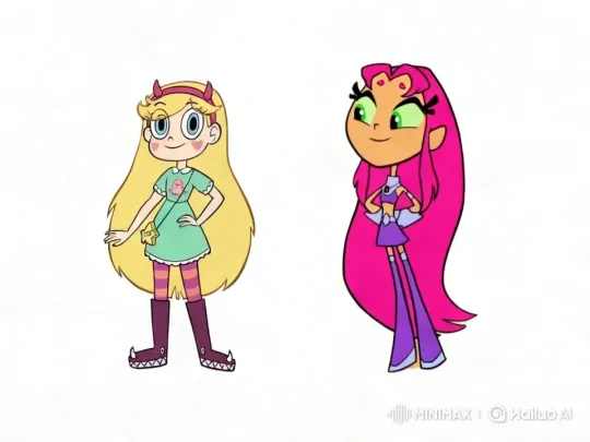 Star Butterfly and Starfire's Joyful Embrace – AI Generated Video | Hailuo AI