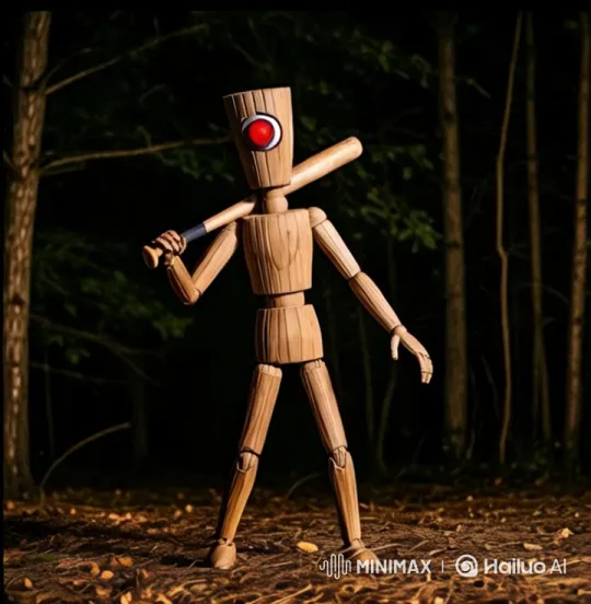 Wooden Robot Prepares for Action in Mysterious Forest – AI Generated Video | Hailuo AI