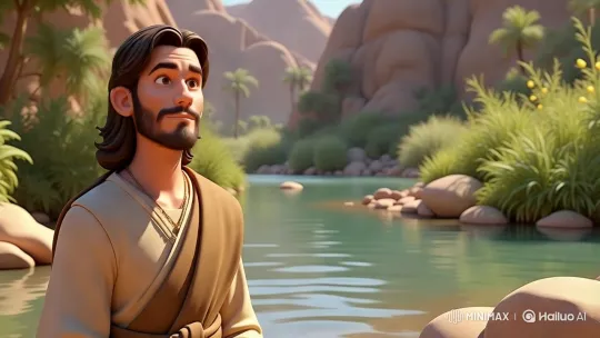 Divine Revelation: Jesus in Serene, Illuminated Landscape – AI Generated Video | Hailuo AI