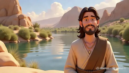 Divine Revelation: Jesus by the River with Doves – AI Generated Video | Hailuo AI