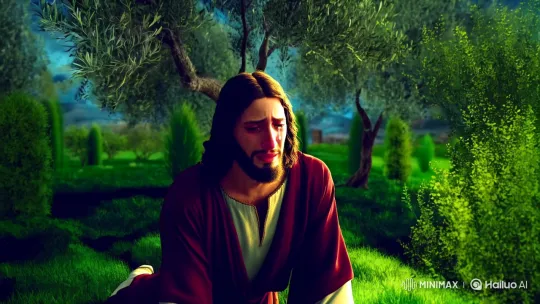 Jesus in Gethsemane: Aesthetic Devotion and Prayer – AI Generated Video | Hailuo AI