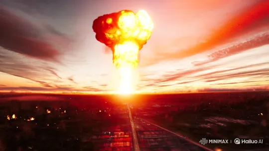 Cinematic 1000-Megaton Nuclear Explosion Display – AI Generated Video | Hailuo AI