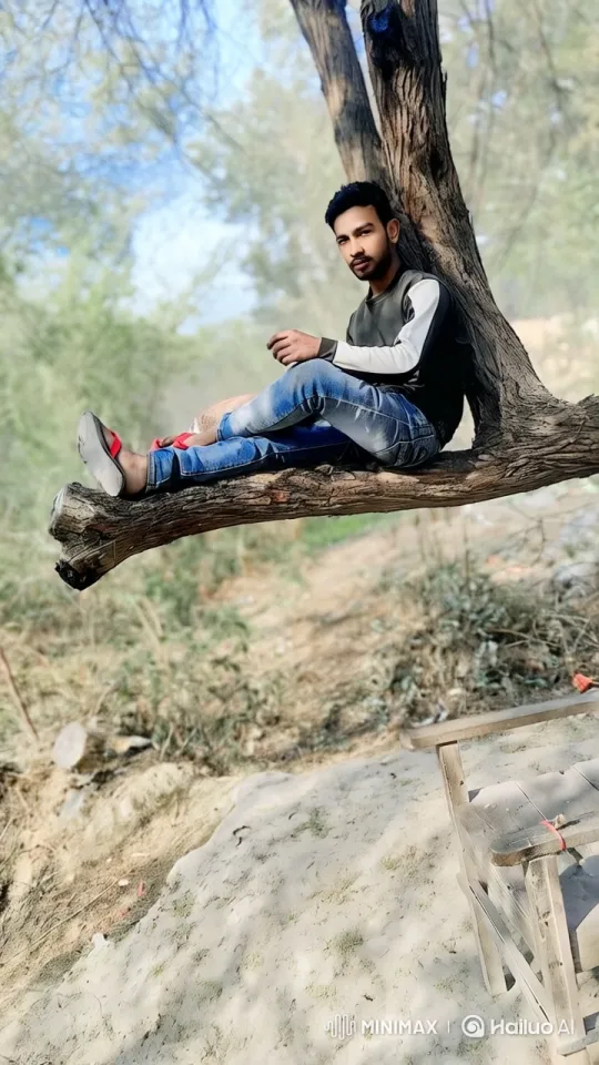 Young Man Relaxing in Nature with Live2D Animation – AI Generated Video | Hailuo AI
