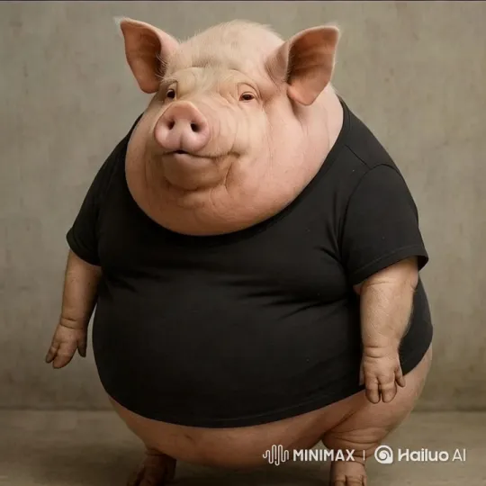 Dancing Pig in Black Shirt Captivates with Charm – AI Generated Video | Hailuo AI