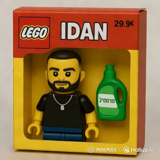 LEGO Figure Comes to Life, Pours Bottle Inside Box – AI Generated Video | Hailuo AI