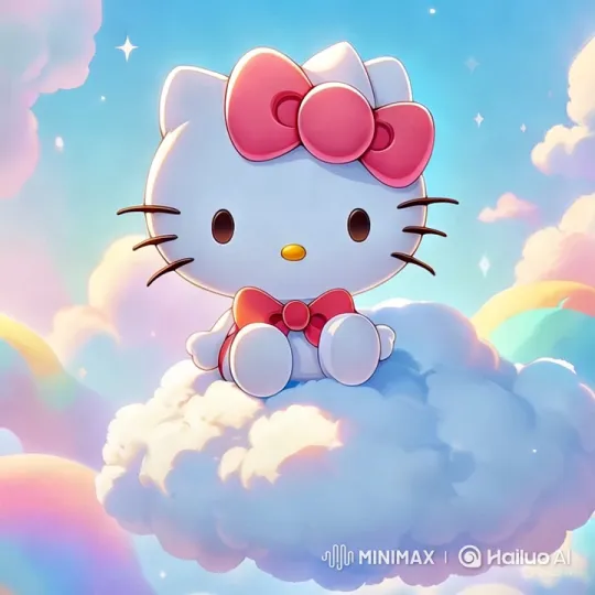Hello Kitty in a Whimsical, Rotating Dream Sky – AI Generated Video | Hailuo AI