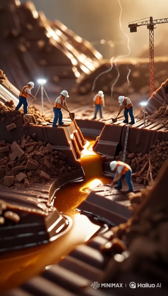 Chocolate Construction Site: Aesthetic Craftsmanship Display – AI Generated Video | Hailuo AI