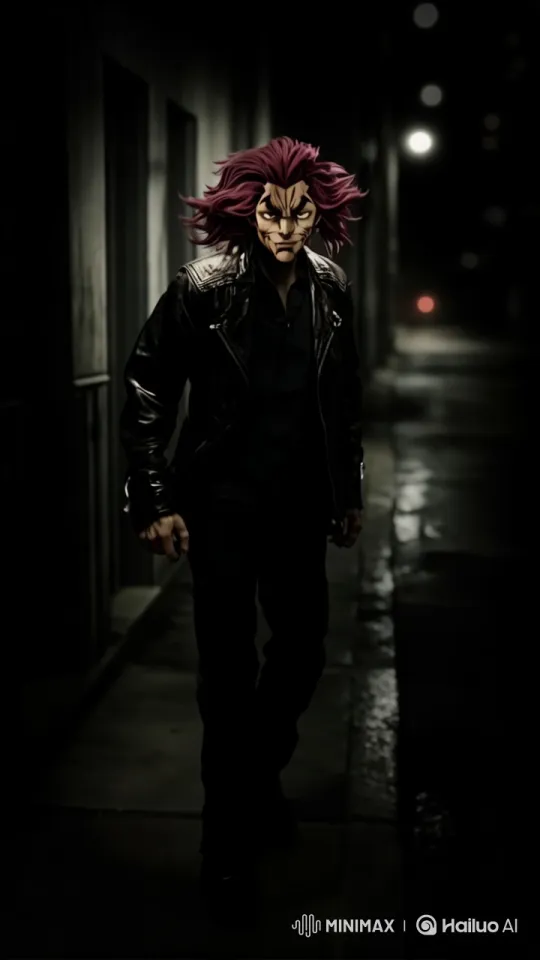 Stylish Man Walks Through Moody Alleyway – AI Generated Video | Hailuo AI