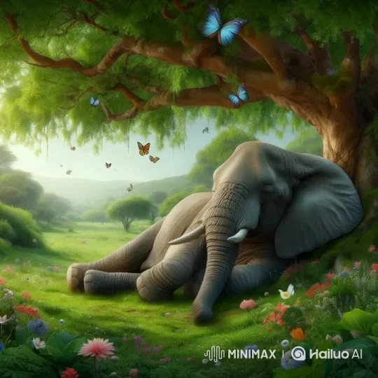 Elephant Elu Dreams of Flying in Magical Lands – AI Generated Video | Hailuo AI