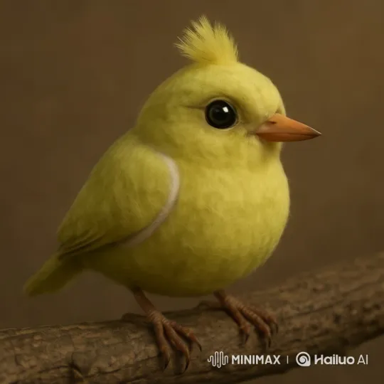 Close-Up Exploration of a Vibrant Yellow Bird – AI Generated Video | Hailuo AI