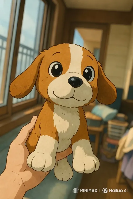 Aesthetic Showcase of a Cozy Room with a Plush Toy Puppy – AI Generated Video | Hailuo AI