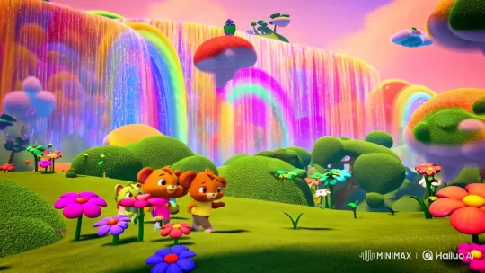 Magical Forest Dreamscape with Animated Animal Friends – AI Generated Video | Hailuo AI