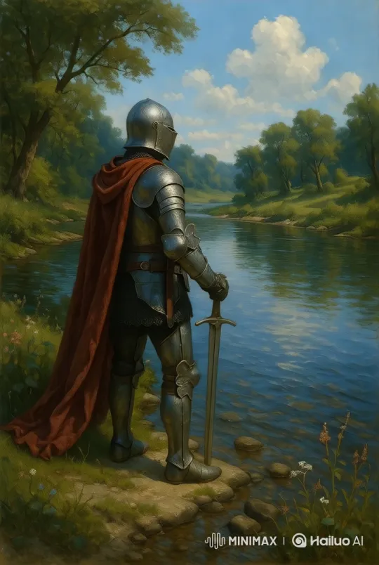 Knight Warns Child About Pond's Non-Chocolate Reality – AI Generated Video | Hailuo AI