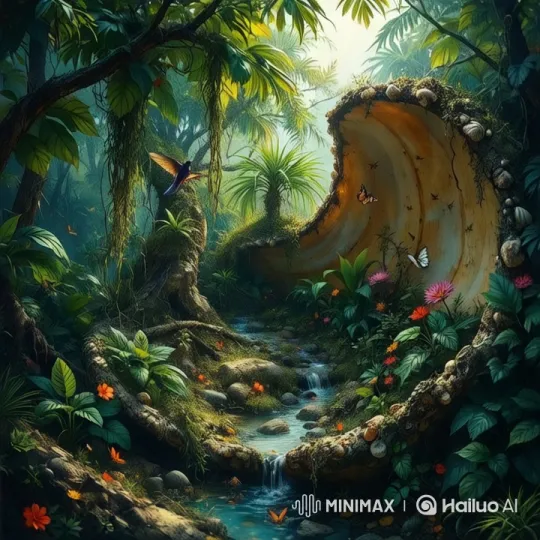 Enchanted Jungle: Vibrant Nature and Serene Wildlife – AI Generated Video | Hailuo AI