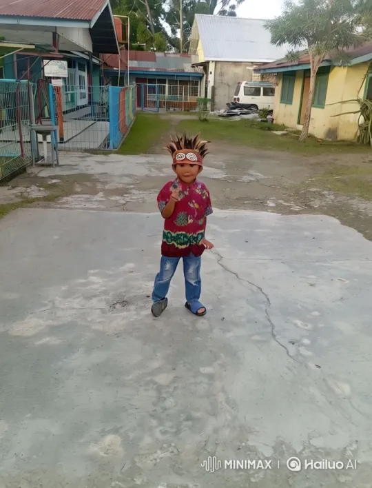 Boy's Joyful Dance in Colorful Residential Area – AI Generated Video | Hailuo AI