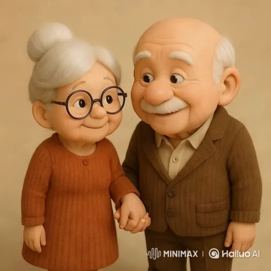 Old Couple Walking on Moonlit Countryside Road – AI Generated Video | Hailuo AI