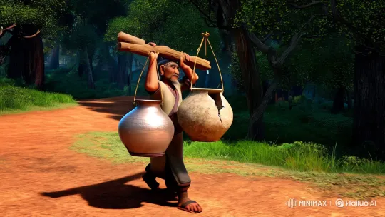 Water-Bearer's Journey: Beauty from Imperfection – AI Generated Video | Hailuo AI