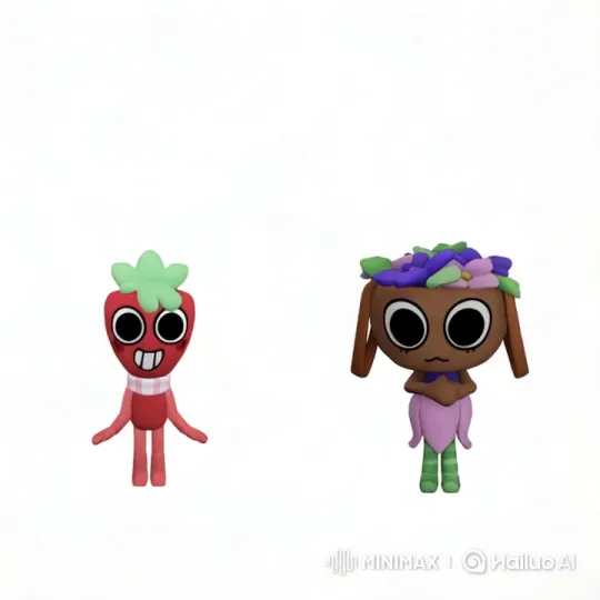Two Characters Embrace in Colorful Friendship Scene – AI Generated Video | Hailuo AI