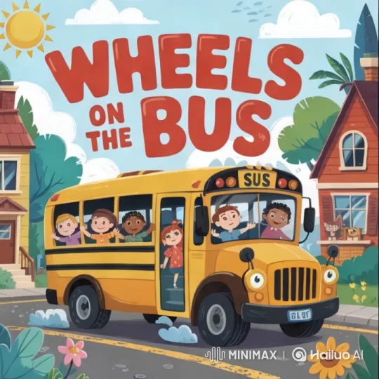 Joyful Kids on School Bus in Sunny Suburb – AI Generated Video | Hailuo AI