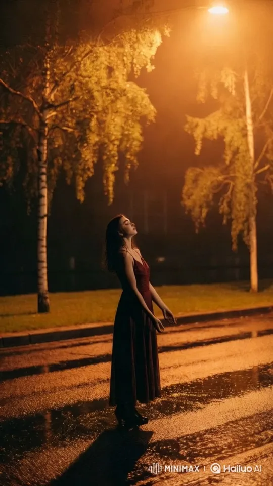 Rainy Night Reflection: A Cinematic Moment – AI Generated Video | Hailuo AI