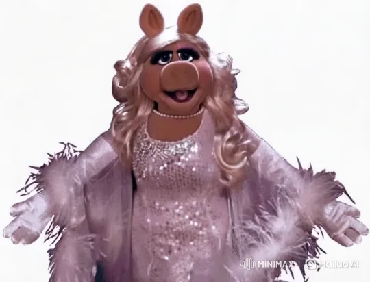 Miss Piggy Twirls in Sparkling Gown, Lights Up Night Sky – AI Generated Video | Hailuo AI