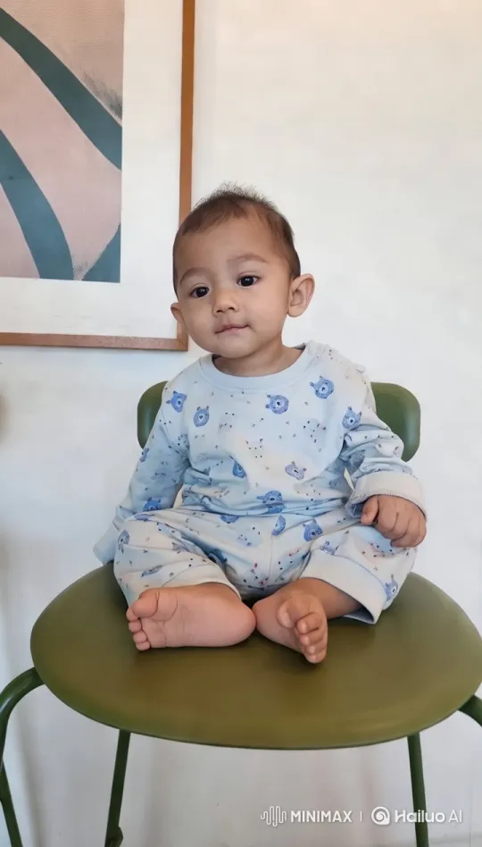 Baby Dancing Enthusiastically in Minimalist Setting – AI Generated Video | Hailuo AI