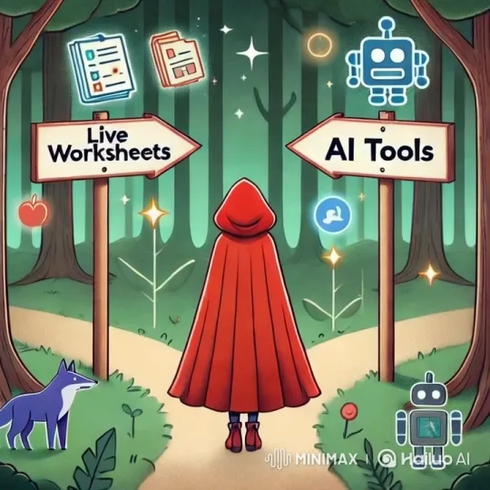 Red Riding Hood Walks to 'AI Tools' in Magical 3D Forest – AI Generated Video | Hailuo AI