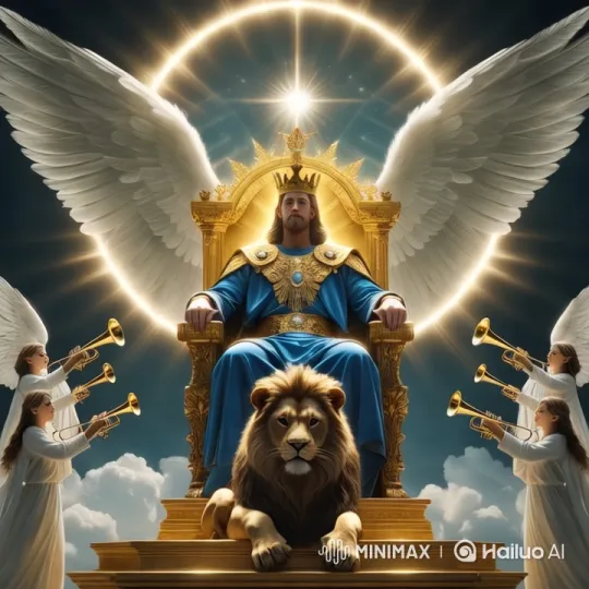 Divine Majesty Rising from Golden Throne – AI Generated Video | Hailuo AI