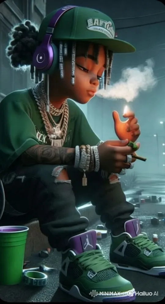 Young Man Smokes on Urban Street with Moody Aesthetic – AI Generated Video | Hailuo AI