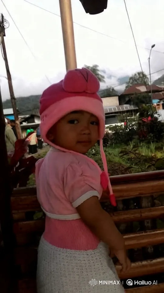 Child in Pink at Serene Mountain View – AI Generated Video | Hailuo AI