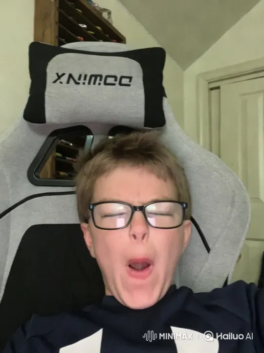 Person Inflates Rapidly in X.NIMCO Gaming Chair – AI Generated Video | Hailuo AI