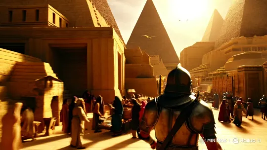 Heroic Warrior's Journey Through Ancient Babylon – AI Generated Video | Hailuo AI